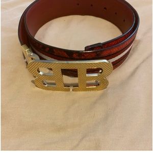 Bally Men’s iconic stripe belt